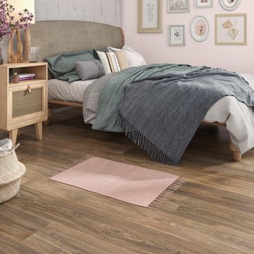Rug indoor cotton blush pink rectangle 50 x 80cm manoa inspire