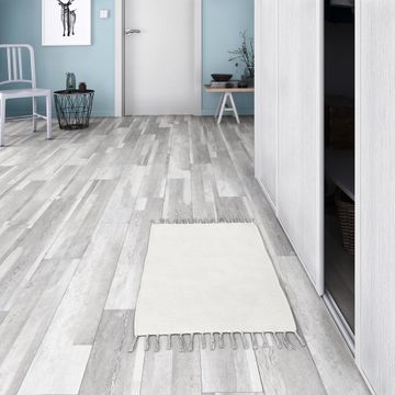 Rug indoor cotton white rectangle 50 x 80cm manoa inspire