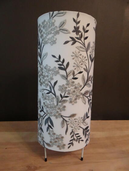 LAMPSHADE LAMP 18X38X18 LACE GREY