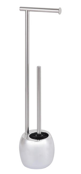 Sensea Rondo toilet brush and paper holder combo chrome