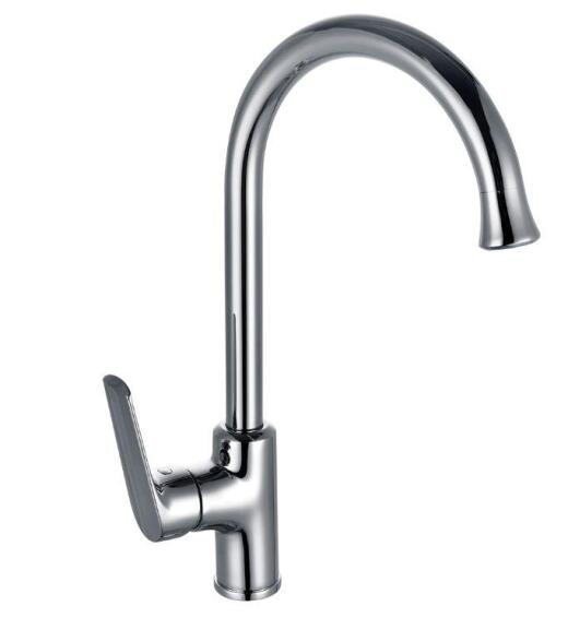 Triumph Kitchen Sink Mixer Tap Montana Single Lever Chrome H35Cm Spout Reach 23.7Cm