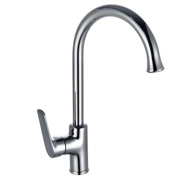 Triumph Kitchen Sink Mixer Tap Montana Single Lever Chrome H35Cm Spout Reach 23.7Cm