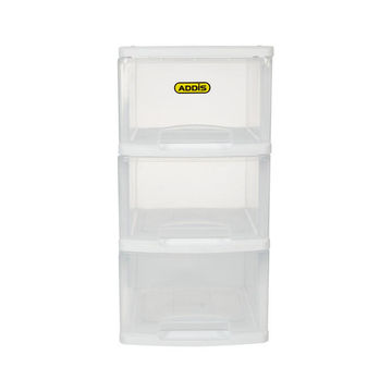 Addis 3 drawer slimline storage unit white