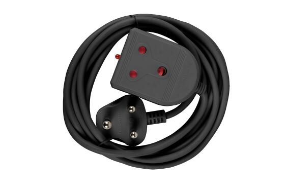 Extension lead 3m 16amp black