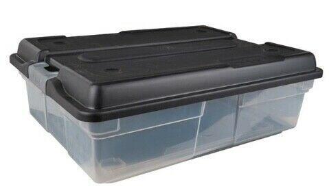 26L Storage Box Clear Storage Black Addis