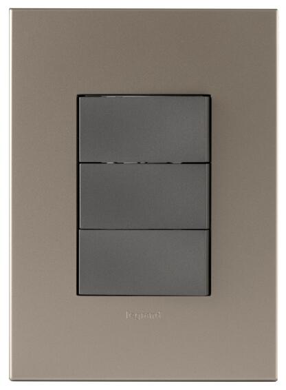 Switch LEGRAND 3 lever 1 way champagne