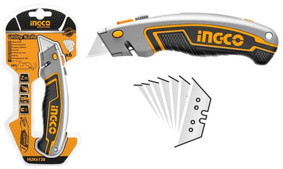 Utility knife INGCO rubber 19mm + 6 blades