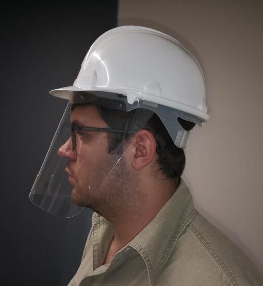 Face shield QUALITOOLS 400 micron for hard hat (not included)