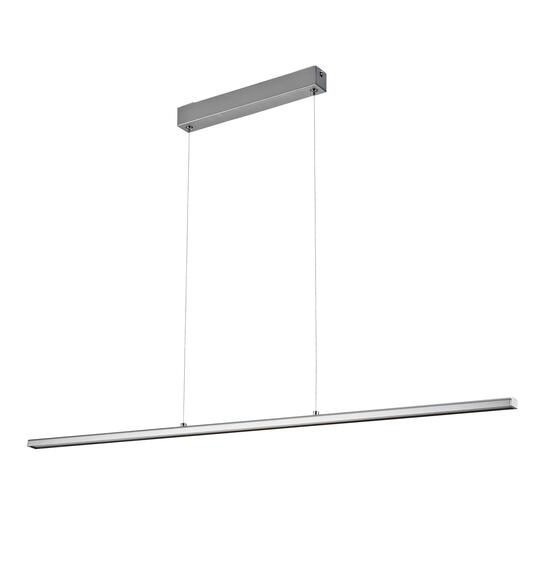 Pendant lamp led 2190lm 3000k 90cm metal matt chrome inspire fonda
