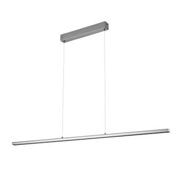 Pendant lamp led 2190lm 3000k 90cm metal matt chrome inspire fonda