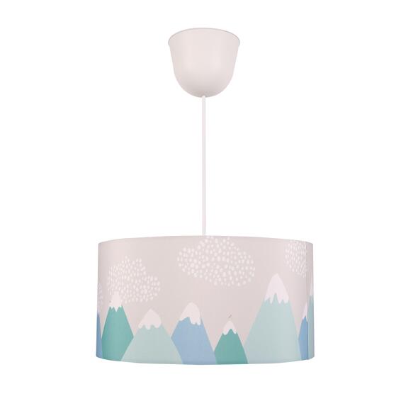 INSPIRE FABRIC PENDANT LAMP E27X1 D35CM GREY AND BLUE