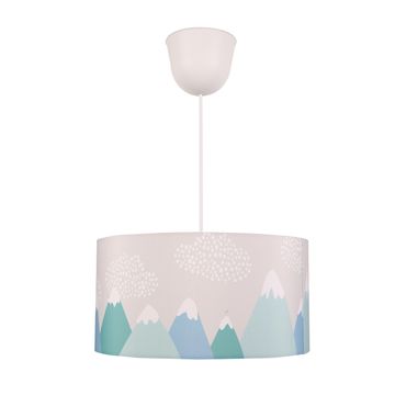 INSPIRE FABRIC PENDANT LAMP E27X1 D35CM GREY AND BLUE