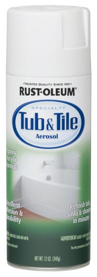 Spray paint RUST-OLEUM Specialty Tub & Tile Aerosol White 340g