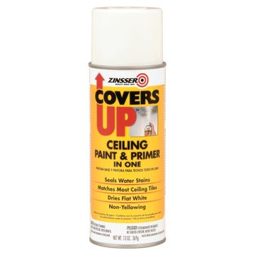 ZINSSER Ceiling Paint & Primer Covers Up Spray Flat White 384ml