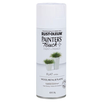 Rust-Oleum Painter's Touch+ Spray Paint & Primer Flat white 340g