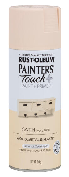 Spray Paint Satin PAINTERS TOUCH+ Ivory Tusk 340G