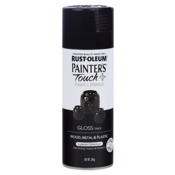 Spray Paint Gloss PAINTERS TOUCH+ Black 340G