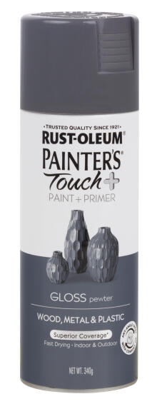 Spray Paint Gloss PAINTERS TOUCH+ Pewter 340G