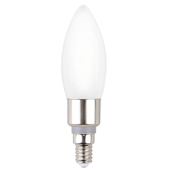 led light bulb unifilament C35 E14 5.5w dimmable milky