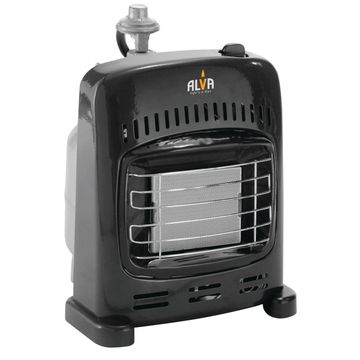Small Gas Heater 1 Panel ALVA Black 2.5KW