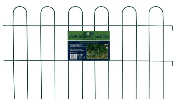 Storm Green Lawn Fencing 1m