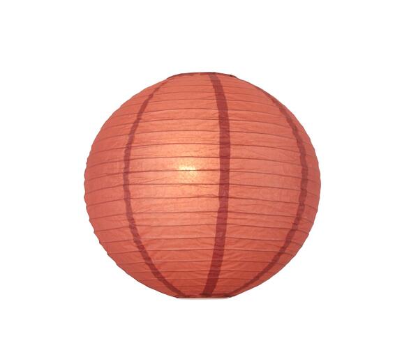 PENDANT LAMP PAPER SHADE D40CM RED BISTRO