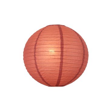 PENDANT LAMP PAPER SHADE D40CM RED BISTRO