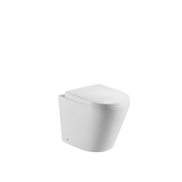 Easy Floor Mounted Toilet With Toilet Seat W36cmxD54.5cmxH39.5cm
