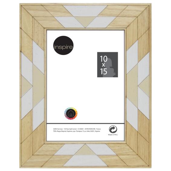 Inspire frame rubber wood 16-0352 multi-colour 10x15cm