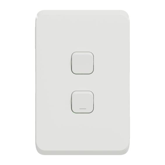 SWITCH 1L BP + 1L 1W WITH SKIN 10AX 250V ICONIC