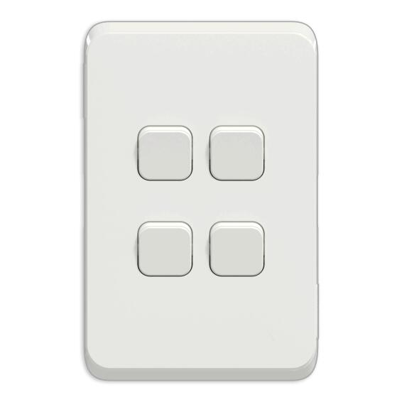 SWITCH 1L BP + 1L 1W WITH SKIN 10AX 250V ICONIC