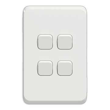 SWITCH 1L BP + 1L 1W WITH SKIN 10AX 250V ICONIC