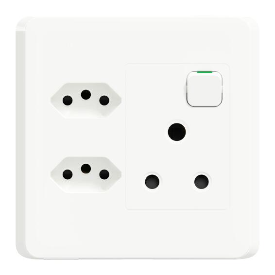 SOCKET COMBO 1SA 3EURO WITH SKIN 16A ICONIC