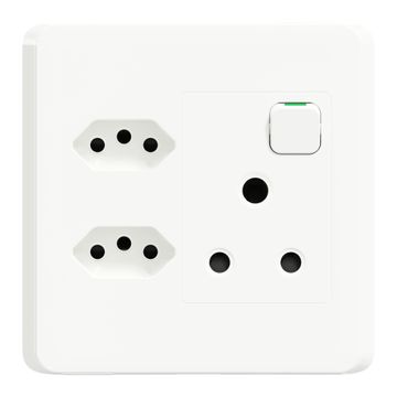 SOCKET COMBO 1SA 3EURO WITH SKIN 16A ICONIC