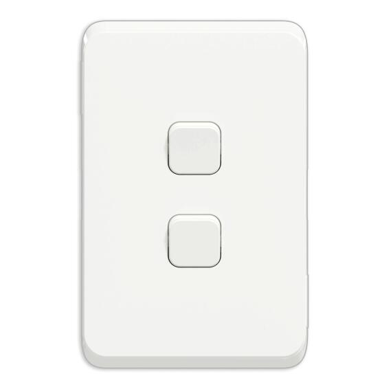 SWITCH 2L 2W WITH SKIN 10AX 250V ICONIC