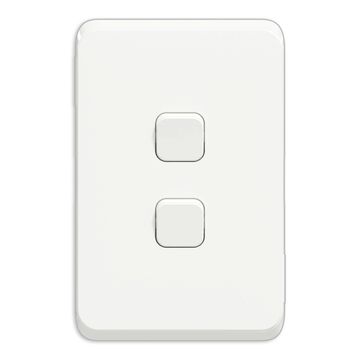 SWITCH 2L 2W WITH SKIN 10AX 250V ICONIC