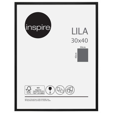 Inspire  lila frame black 30x40cm
