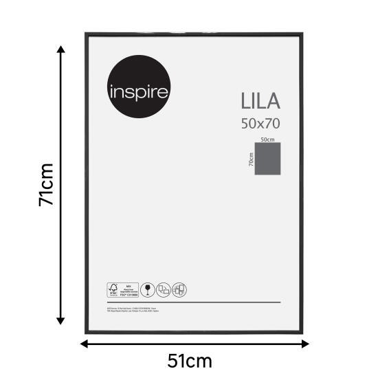 Inspire lila black 50x70cm