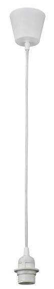 Inspire pendant light suspending set e27 1x60w white plastic