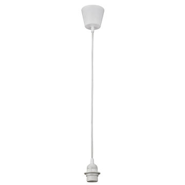 Inspire pendant light suspending set e27 1x60w white plastic