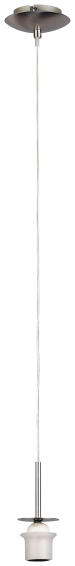 pendant light E27 1x60w metal satin chrome