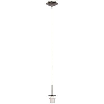pendant light E27 1x60w metal satin chrome