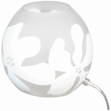 Inspire aloha glass table lamp white e14 1x40w  