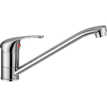 Nerea Kitchen Sink Mixer Tap Single Lever Chrome H14Cm Spout Reach 21.1Cm