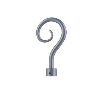 Curtain Cross Finial 16mm Diameter Grey x2