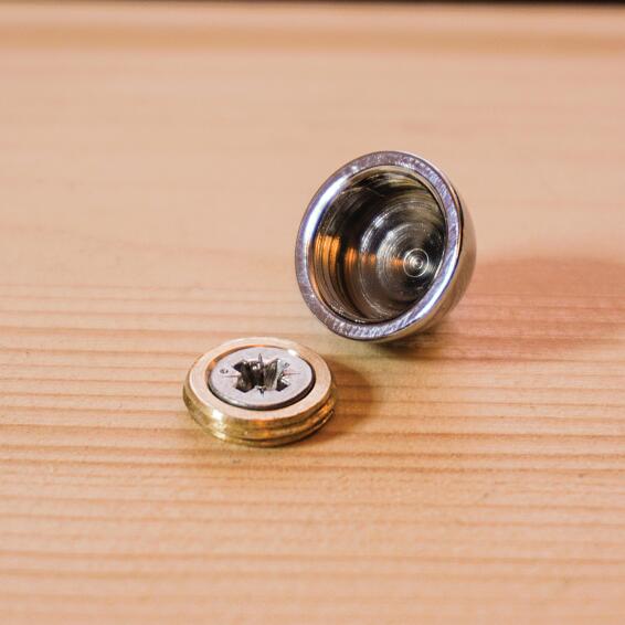 SCREW COVER ROUND BRASS CHROME SHINY4P