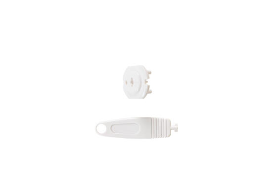 Socket cover white abs with 1 key 12pc standers