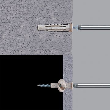 Nylon anchors multi material with screws 8x50mm 50pc standers