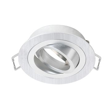 Inspire recessed downlight ring round max 10w adj brushed aluminium