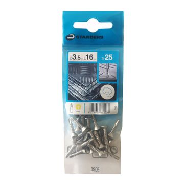 SELF-DRILLING TAPPING SCREW FLAT COUNTERSUNK PH, STAINLESS STEEL C1, 3.5X16=25PCS, P1